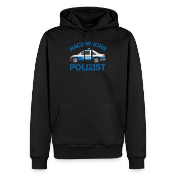 Nachwuchs polizist Geschenk Polizei - Männer Premium Bio Hoodie - Schwarz - Vorne - Nico (187cm)