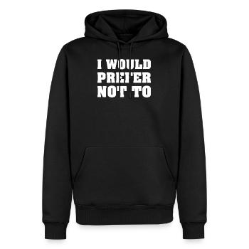 I would prefer not to Social Introvert Geschenk - Männer Premium Bio Hoodie - Schwarz - Vorne - Nico (187cm)