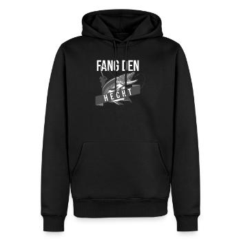 Angler Hecht Raubfisch Geschenk - Männer Premium Bio Hoodie - Schwarz - Vorne - Nico (187cm)