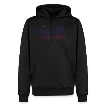 Skyline London City Emblème De Voyage Cadeau - Sweat à capuche Premium bio Homme - noir - Devant - Nico (187cm)