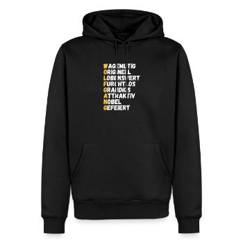 Name Spruch lustig Freund Wolfgang geschenk - Männer Premium Bio Hoodie - Schwarz - Vorne - Nico (187cm)