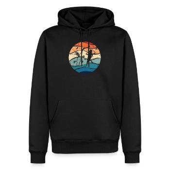 Lézard lézard lézard Reptile Gecko Iguane cadeau - Sweat à capuche Premium bio Homme - noir - Devant - Nico (187cm)