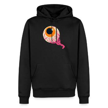 Auge - Männer Premium Bio Hoodie - Schwarz - Vorne - Nico (187cm)