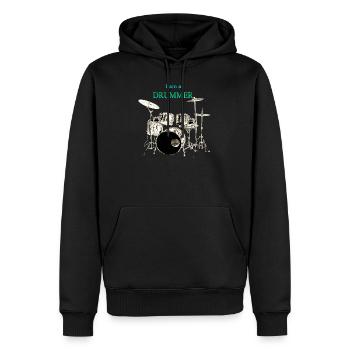 I am a Drummer Schlagzeuger Schlagzeug - Männer Premium Bio Hoodie - Schwarz - Vorne - Nico (187cm)