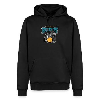Mignon chien de baseball cadeau chiens et baseball - Sweat à capuche Premium bio Homme - noir - Devant - Nico (187cm)