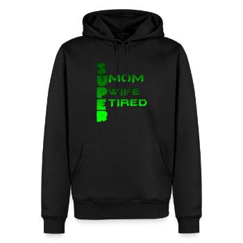 Fête des mères Fête des mères - Sweat à capuche Premium bio Homme - noir - Devant - Nico (187cm)