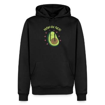 Mamacado avocat cadeau Vegan - Sweat à capuche Premium bio Homme - noir - Devant - Nico (187cm)