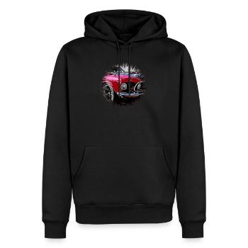 Auto - Felpa con cappuccio ecologica premium da uomo - nero - Fronte - Nico (187cm)