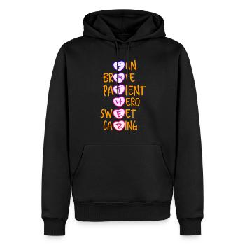 Vatertag, Vatertag, Vatertag, Vatertag - Männer Premium Bio Hoodie - Schwarz - Vorne - Nico (187cm)