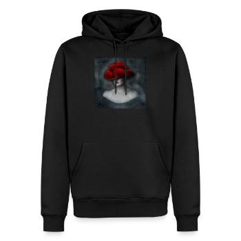 Black Forest Lady Art 1.0 - Men’s Premium Organic Hoodie - black - Front - Nico (187cm)