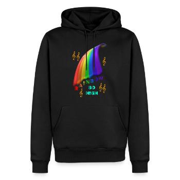 Regenbogen Regenbogen Regenbogen Regenbogen - Männer Premium Bio Hoodie - Schwarz - Vorne - Nico (187cm)
