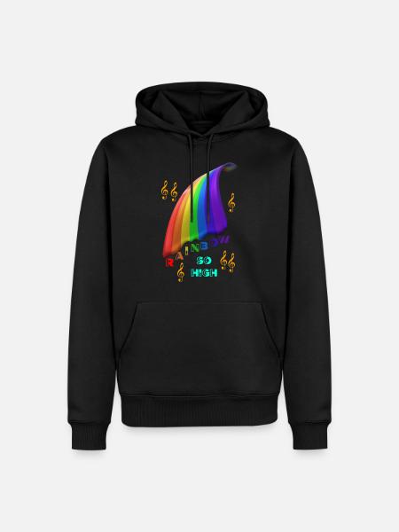 Rainbow Rainbow Rainbow Rainbow - Men’s Premium Organic Hoodie - black