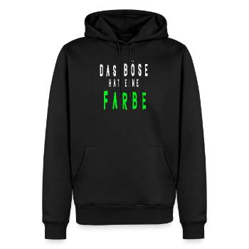 Das böse hat eine Farbe GRÜN - Männer Premium Bio Hoodie - Schwarz - Vorne - Nico (187cm)