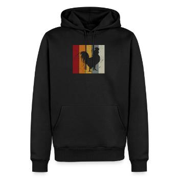 Huhn Hahn Hühner Hühnerstall Bauernhof Geschenk - Männer Premium Bio Hoodie - Schwarz - Vorne - Nico (187cm)