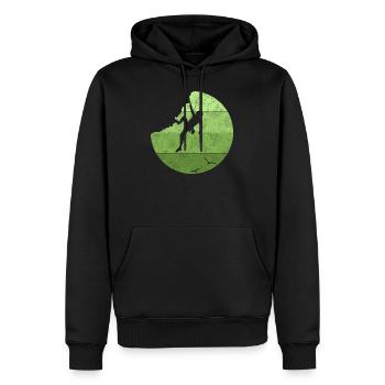 Climbing - Sweat à capuche Premium bio Homme - noir - Devant - Nico (187cm)