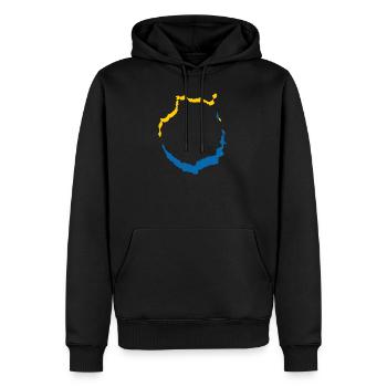 Grandes îles Canaries - Sweat à capuche Premium bio Homme - noir - Devant - Nico (187cm)