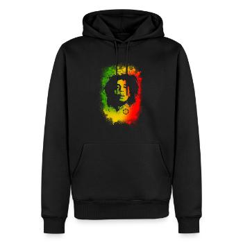 Ondoyance - Schablone rasta - Männer Premium Bio Hoodie - Schwarz - Vorne - Nico (187cm)