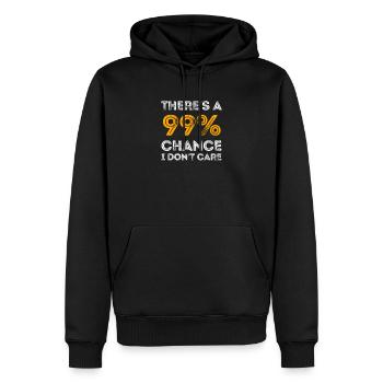 Drôle de sorts I dont care pas de bock cadeau - Sweat à capuche Premium bio Homme - noir - Devant - Nico (187cm)