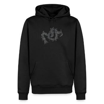 Quetzalcoatl - Sweat à capuche Premium bio Homme - noir - Devant - Nico (187cm)