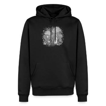 Pilze - Männer Premium Bio Hoodie - Schwarz - Vorne - Nico (187cm)