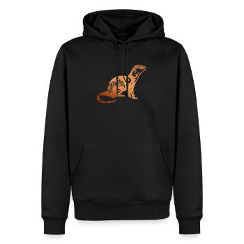 Maori Loutre de la Polynésie Tribal Tattoo Cadeau - Sweat à capuche Premium bio Homme - noir - Devant - Nico (187cm)
