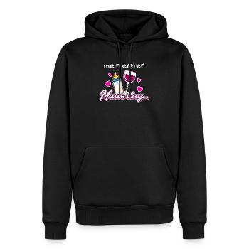 Mein Erster Muttertag - Männer Premium Bio Hoodie - Schwarz - Vorne - Nico (187cm)