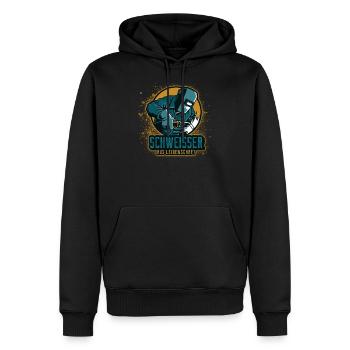 Schweißer schweissen Geschenk Schlosserei Stahlbau - Männer Premium Bio Hoodie - Schwarz - Vorne - Nico (187cm)