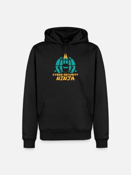 Cybersécurité ninja Programme informatique - Sweat à capuche Premium bio Homme - noir