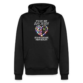 It's Not Just A Hobby It's My Escape From Reality - Männer Premium Bio Hoodie - Schwarz - Vorne - Nico (187cm)