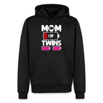 Mom of Twins Funny Mom Life - Männer Premium Bio Hoodie - Schwarz - Vorne - Nico (187cm)