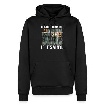 It’s Not Hoarding If It’s Vinyl Vintage Records - Sweat à capuche Premium bio Homme - noir - Devant - Nico (187cm)