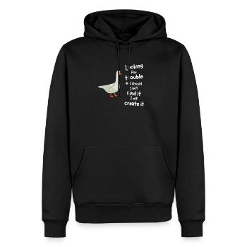 Gans Gaming nature oiseau cadeau de mème en ligne - Sweat à capuche Premium bio Homme - noir - Devant - Nico (187cm)