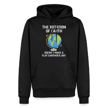 Flat Earther es Day - Männer Premium Bio Hoodie - Schwarz - Vorne - Nico (187cm)