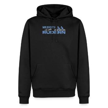 Rudern Ruderer Ruderboot Ruderverein Paddel Sport - Männer Premium Bio Hoodie - Schwarz - Vorne - Nico (187cm)