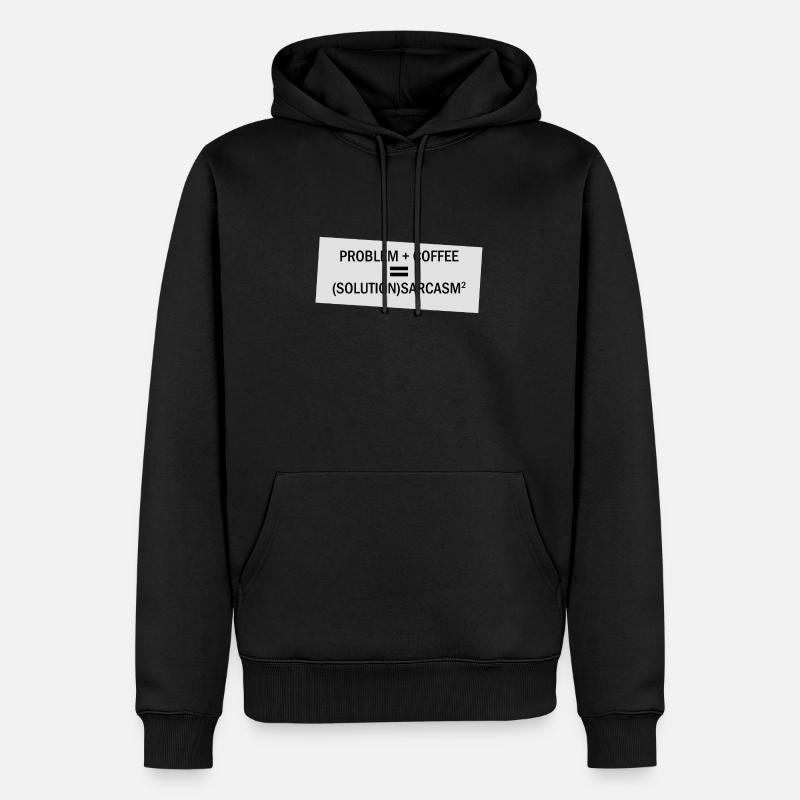 Problème Plus Café - Sweat à capuche Premium bio Homme - noir