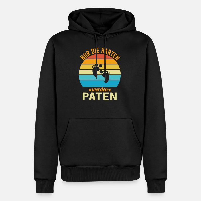 Taufpate Pate Patenonkel - Männer Premium Bio Hoodie - Schwarz