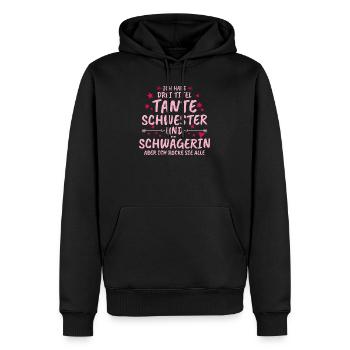 Tante schwester Geschenk Kinder Schwangerschaft - Männer Premium Bio Hoodie - Schwarz - Vorne - Nico (187cm)