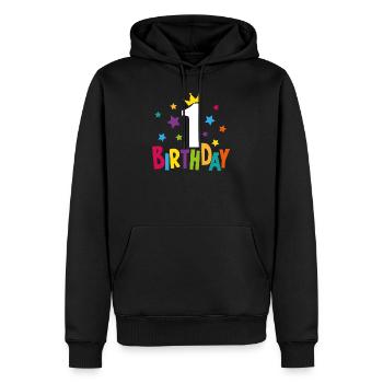 1 anniversaire cadeau 1 année maternelle enfants - Sweat à capuche Premium bio Homme - noir - Devant - Nico (187cm)
