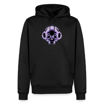 skullpunk - Sweat à capuche Premium bio Homme - noir - Devant - Nico (187cm)