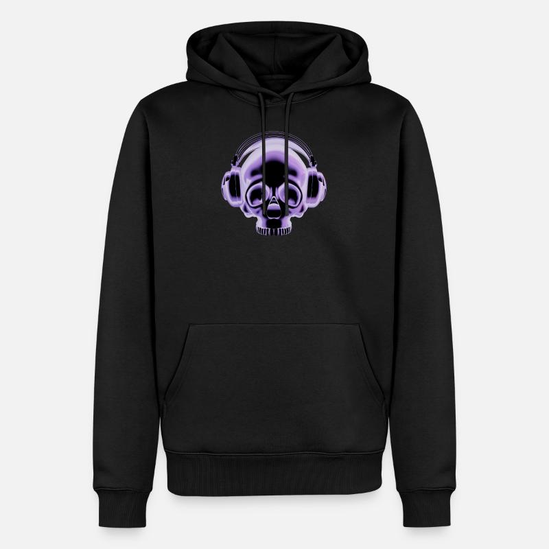 skullpunk - Sweat à capuche Premium bio Homme - noir