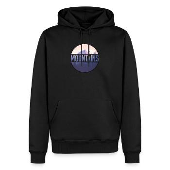 Berge - Männer Premium Bio Hoodie - Schwarz - Vorne - Nico (187cm)