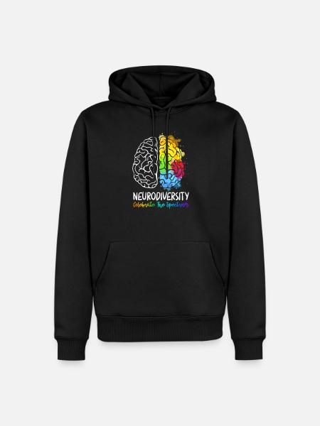 Neurodiversity Celebrate The Spectrum - Men’s Premium Organic Hoodie - black