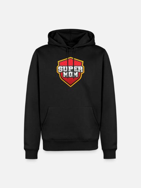 Super Maman - Sweat à capuche Premium bio Homme - noir