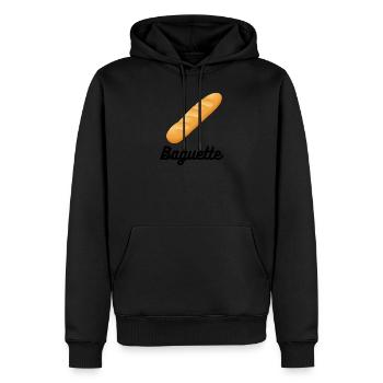 - Baguette. - Männer Premium Bio Hoodie - Schwarz - Vorne - Nico (187cm)