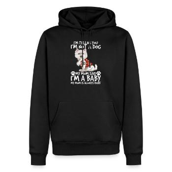 I'm Not A Dog I'm A Baby Funny Maltese - Männer Premium Bio Hoodie - Schwarz - Vorne - Nico (187cm)
