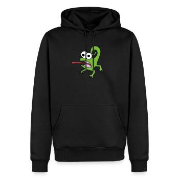 chameleon - Men’s Premium Organic Hoodie - black - Front - Nico (187cm)