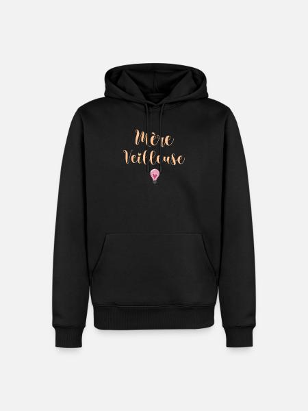 Mère Veilleuse - Sweat à capuche Premium bio Homme - noir