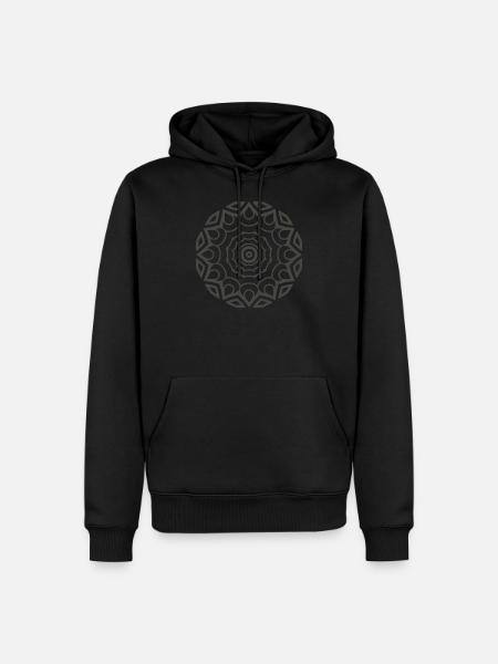 MANDALA - Männer Premium Bio Hoodie - Schwarz