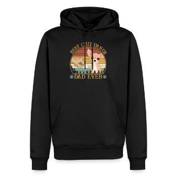 Best Chihuahua Dad Ever Vintage Retro Sunset - Männer Premium Bio Hoodie - Schwarz - Vorne - Nico (187cm)