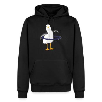 Cute seagull hullern hoop mature - Men’s Premium Organic Hoodie - black - Front - Nico (187cm)